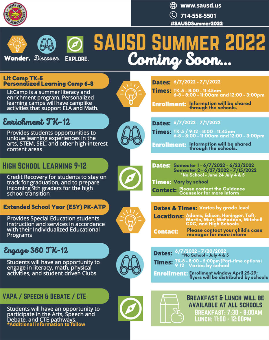 SAUSD Summer 2022